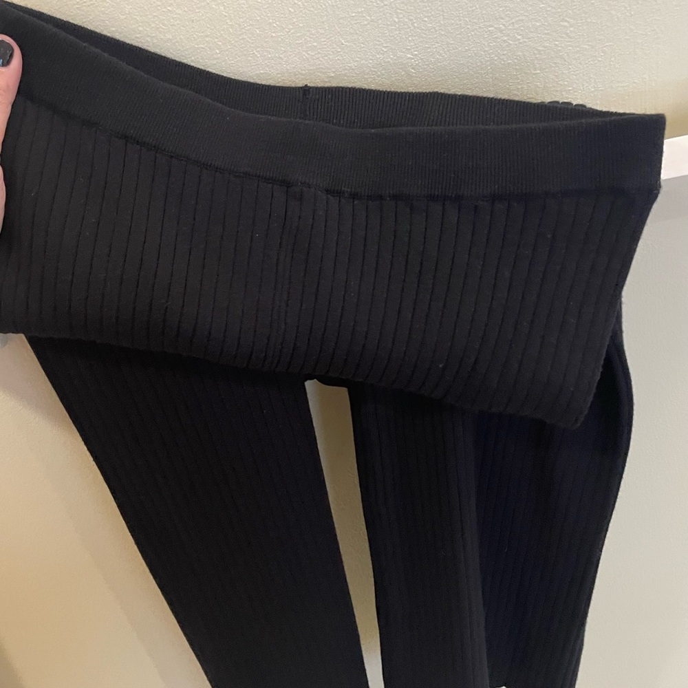 H&M Straight-Leg Ribbed Knit Pants - Picture 13 of 14